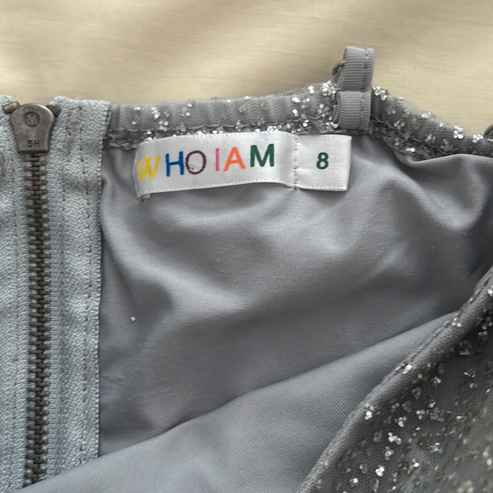 HELLO MOLLY Sheer silver glitter bodysuit bodycon mesh dress - Picture 5 of 9